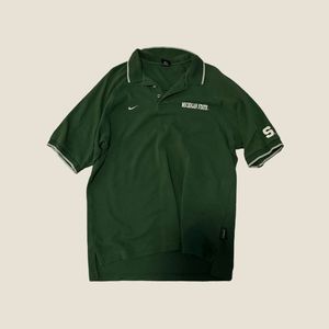 Vintage Nike Team Michigan State Polo Green Size Large
